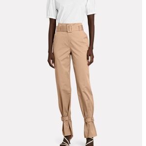 frame cinched cotton chino pants NWT